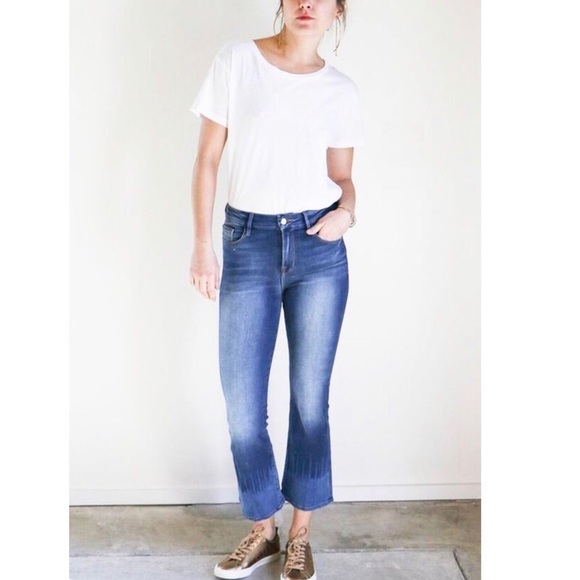 FRAME DENIM Le Crop Mini Boot Tie Dye Jeans 27 - Picture 8 of 10